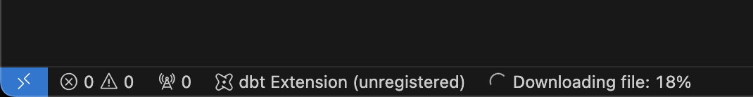 The dbt Language Server will be installed automatically The dbt Language Server will be installed automatically